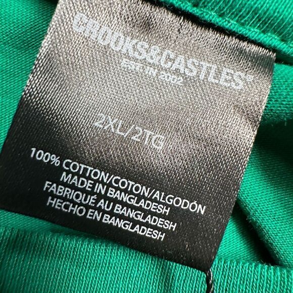 NWT Crooks & Castles Green Death Row Records Graphic Short Sleeve Tee Shirt- 2XL - Picture 7 of 7